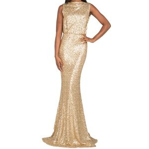 Festive and flattering Bagley Mishka sequins gown